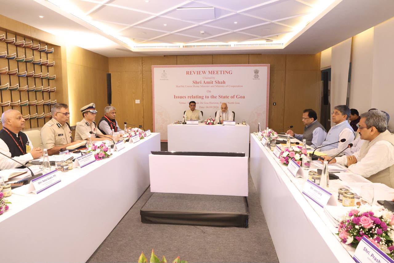 CM Pramod Sawant Joins Review Meeting Chaired by Union Home Minister Amit Shah; Reaffirms Commitment to 'Nasha Mukta Bharat'