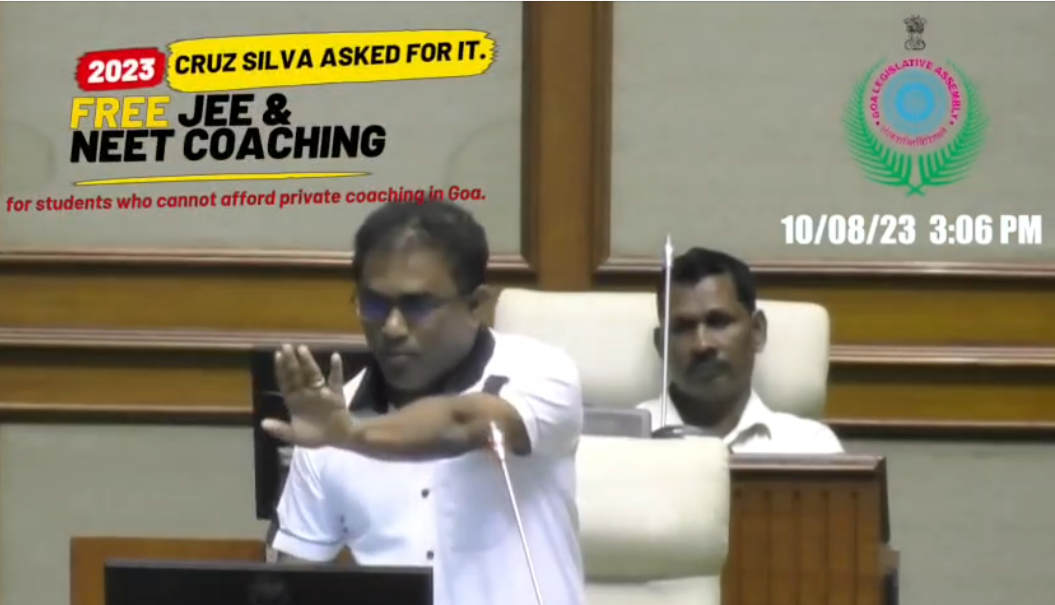 From Assembly Demand in 2023 to Reality in 2026: Cruz Silva Revisits His Push for Free JEE, NEET Coaching