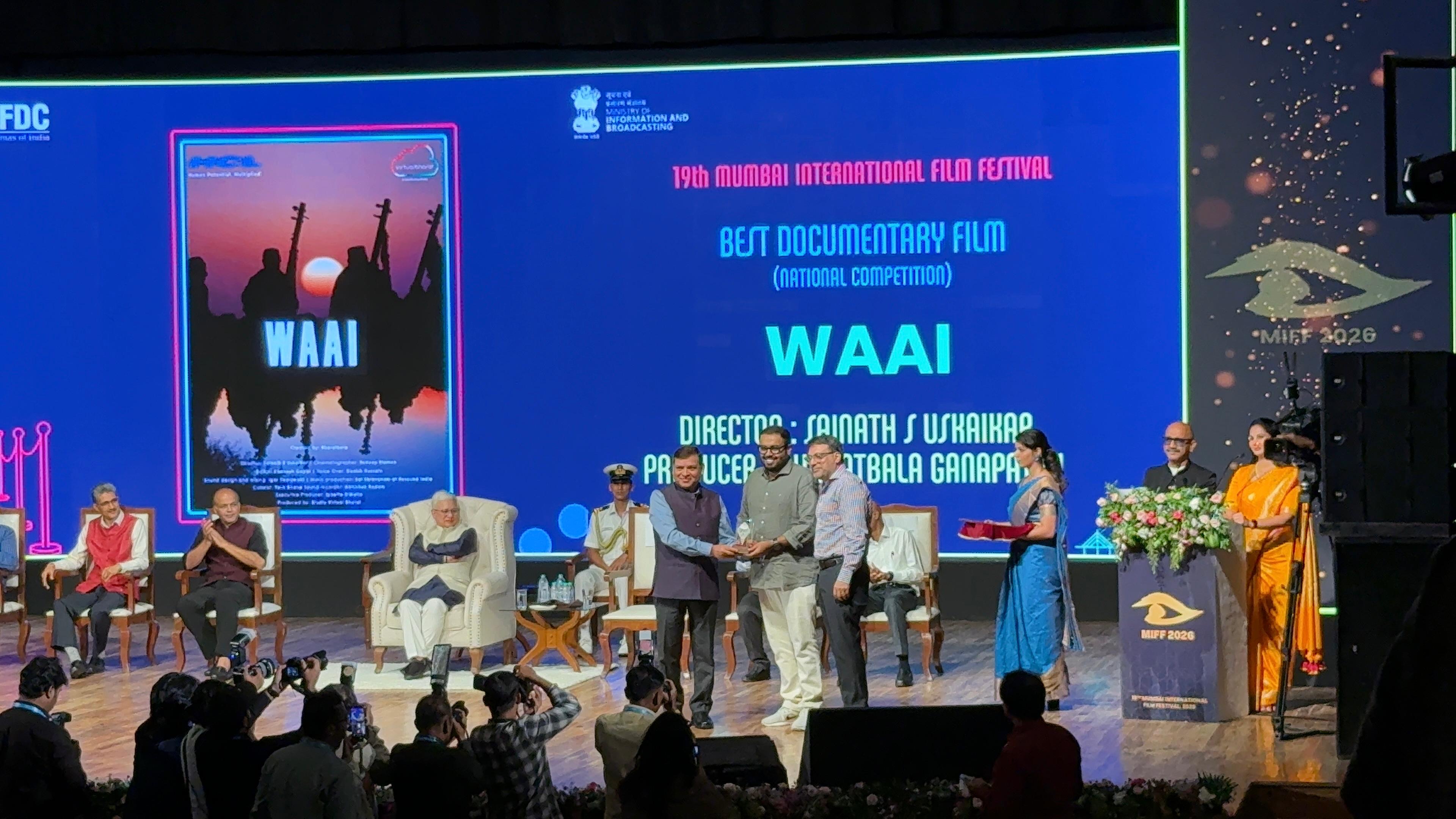 Goan Filmmaker Sainath S. Uskaikar’s ‘Waai’ Wins Silver Conch for Best Documentary at 19th Mumbai International Film Festival
