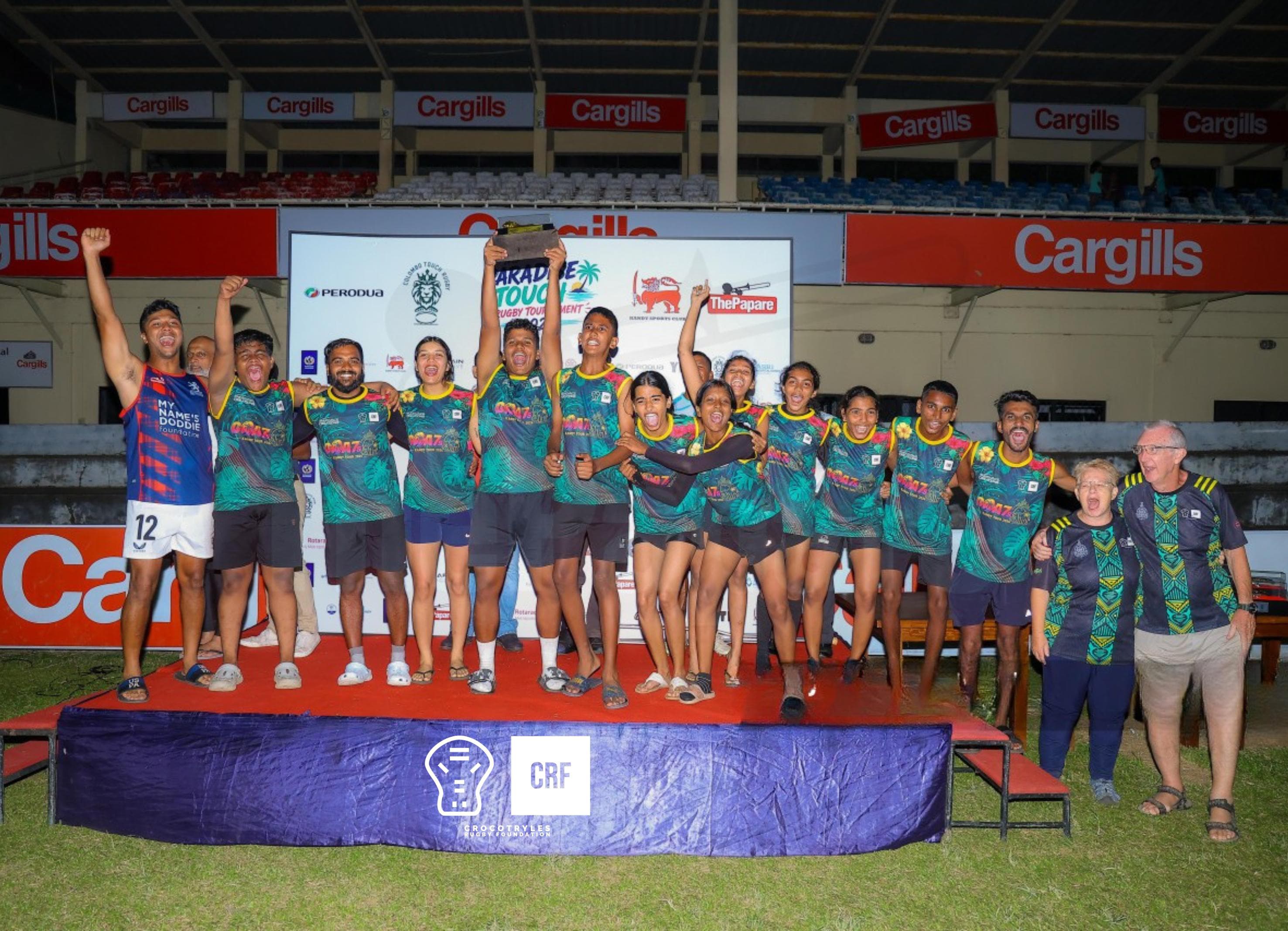 *Crocotryles Rugby Foundation Wins Gold Shield at Paradise Touch Rugby Tournament, Kandy*
