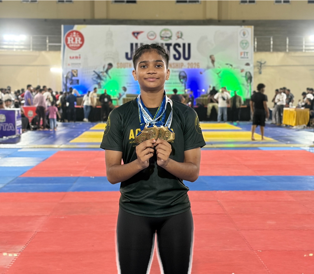 Goa’s Erica De Sequeira Creates a Golden Sweep at South Zone Ju-Jitsu Championship