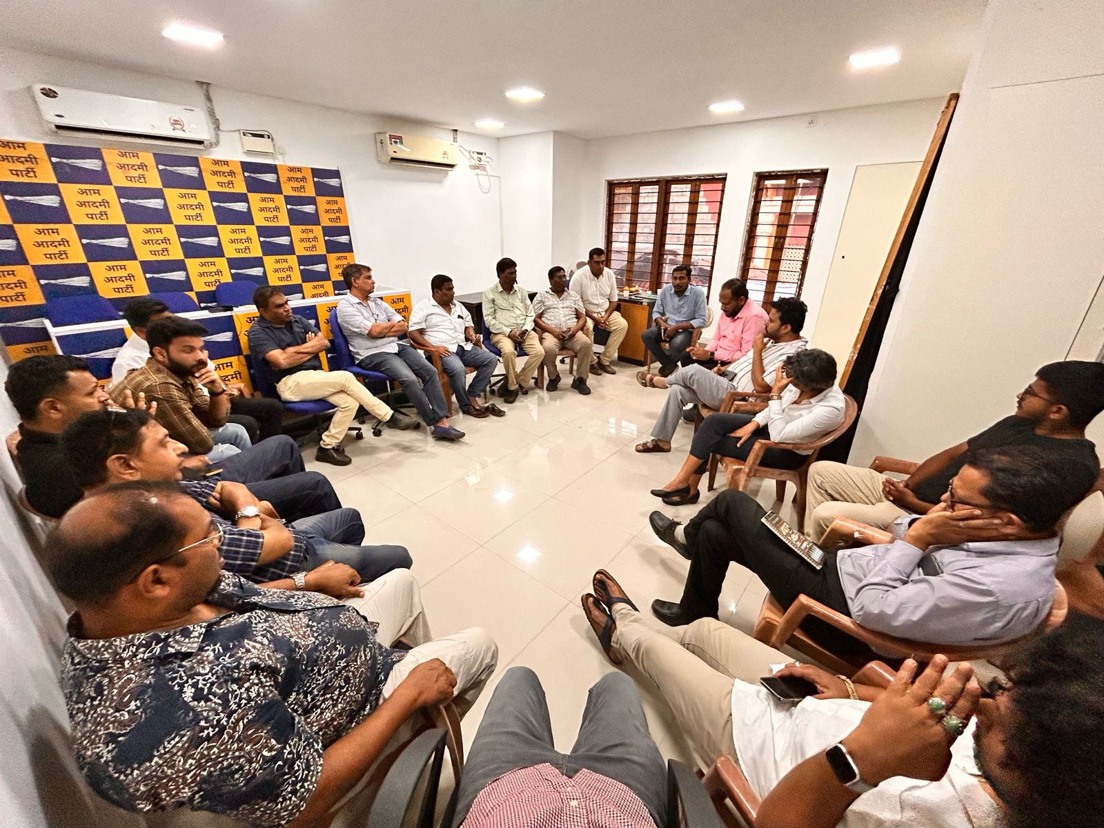 AAP National Executive member Mr. Durgesh Pathak and Goa Prabhari Mr. Deepak Singla visited the state to take stock of the party’s organization building efforts.Pathak