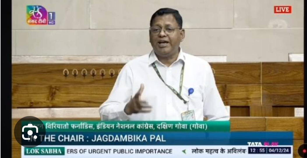 Goencho Awaaz" Echoes in Parliament: Captain Viriato Fernandes Raises Crucial Issues