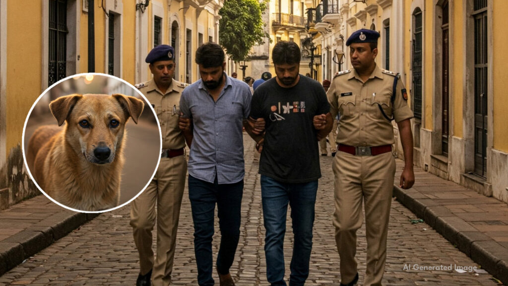 wo Arrested for Brutally Assaulting Street Dog in Old Goa; Video Goes Viral...
