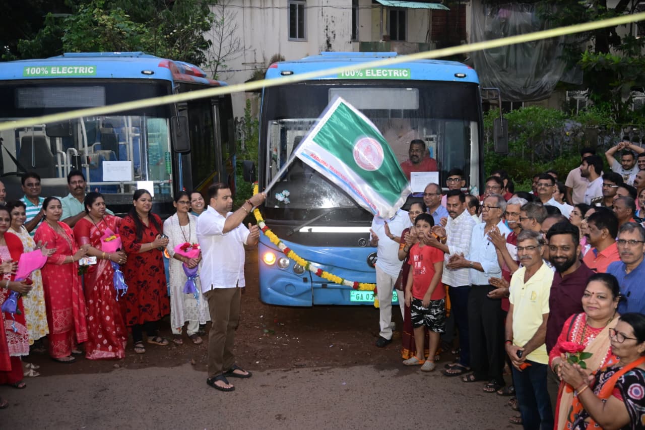 Hon’ble Minister Shri Rohan A. Khaunte Flags Off KTC Electric Bus Service Connecting Mapusa and Panjim