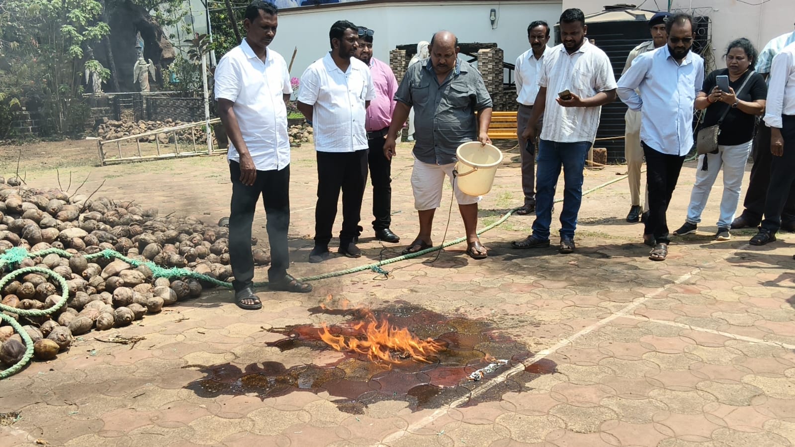Fuel Contamination Detected In Well At Sancoale Church Premises.