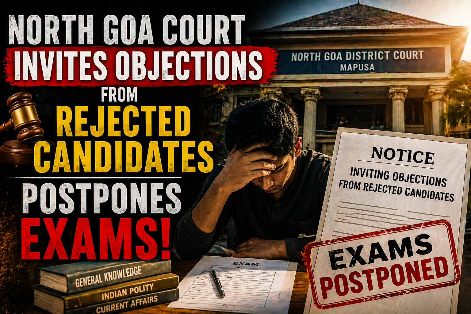 North Goa Court Invites Objections From Rejected Candidates, Postpones Exams.
