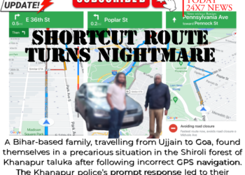 Shortcut route to goa turns nightmare for family.
