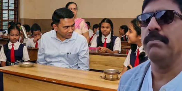 Goa Forward Chief Vijai Sardesai has slammed Chief Minister Dr. Pramod Sawant over the shutdown of government schools in Goa.