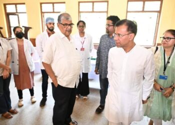Goa Health Minister Vishwajit P. Rane inaugurates Mega Medical Camp at Marina English High School, Nuvem.