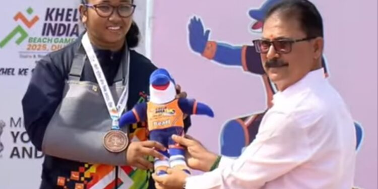 Goa’s Asha Babu Naik Wins Historic Bronze at Khelo India Beach National Games 2025