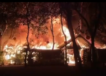 Gharan Restaurant Gutted in Major Fire at Porvorim..