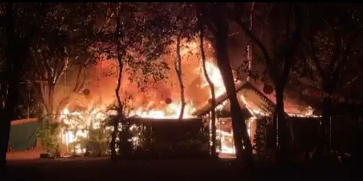 Gharan Restaurant Gutted in Major Fire at Porvorim..