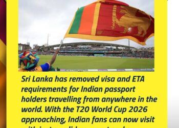 Sri Lanka Opens Doors for Indian Fans: Visa-Free Travel Announced for T20 World Cup 2026.