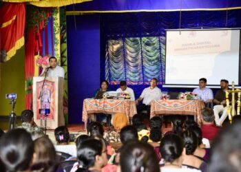 Porvorim Women Turn Out in Large Numbers for Launch of Mahila Digital Sashaktikaran Yojana.