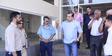 IT Minister Rohan Khaunte reviews progress at EMC, Tuem.