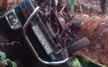 Wild Elephant Omkar damages van at Kadshi-Mopa villagers panic.